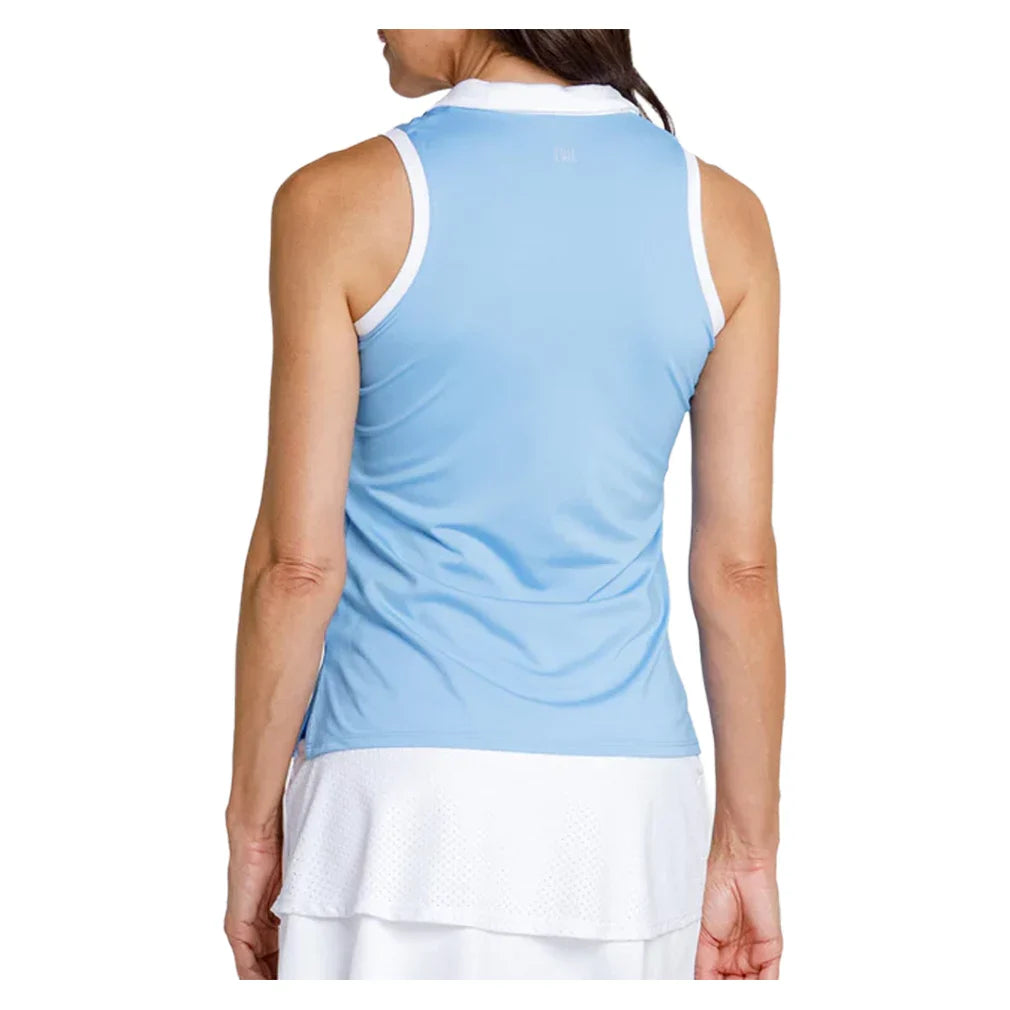 Women's Camy Quarter Zip Tennis Tank Ocean Breeze