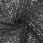 Sequin 90"x156" Rectangle Tablecloth Black - Seamless Twinkling Table Cover