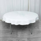 Premium Polyester 70" Round Tablecloth White - Stain and Wrinkle-Resistant 220GSM Table Cover for Weddings & Events