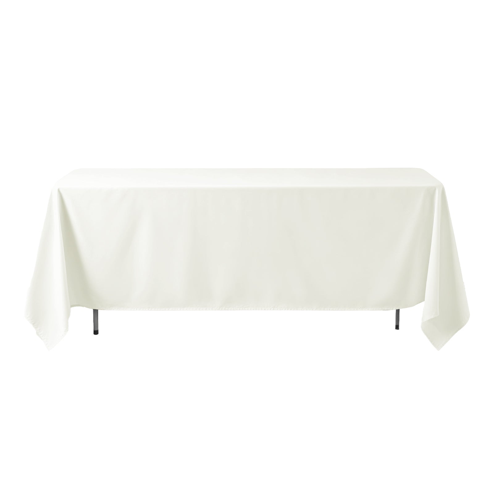 Polyester 72"x120" Rectangle Tablecloth Ivory - Durable and Stylish Table Cover