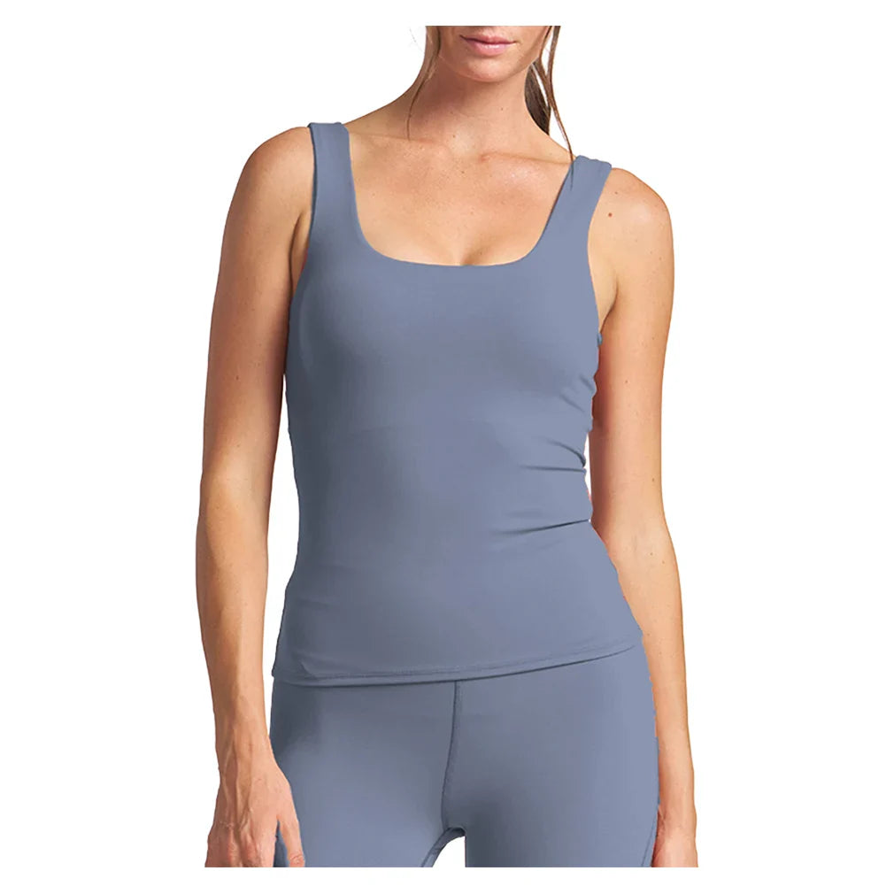 Women's Endure U-Neck Bra Tennis Tank Basalt