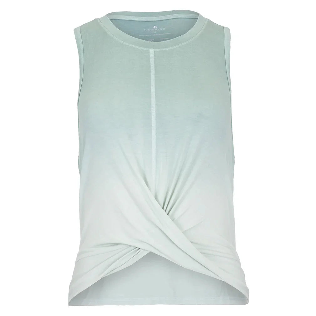 Women's Ombre Twist Front Tennis Tank
