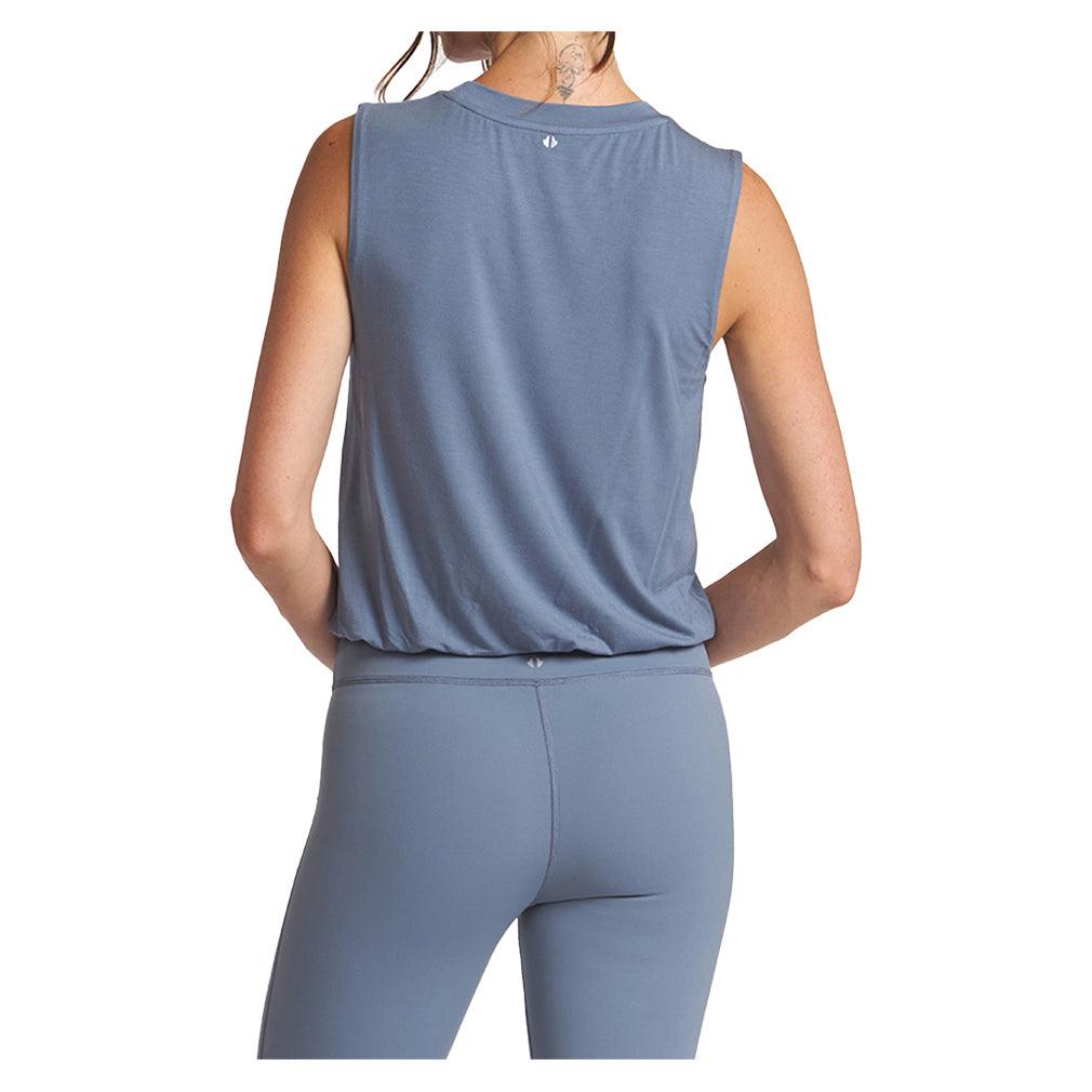 Women's Bubble Hem Muscle Tennis Tank Indigo