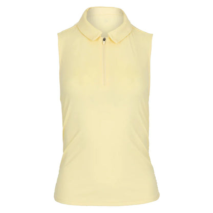 Women's Shirred Zip Polo Tennis Tank
