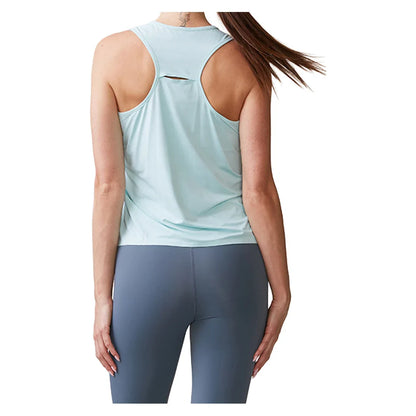 Women's UPF Performance Racer Tennis Tank Blue Frost