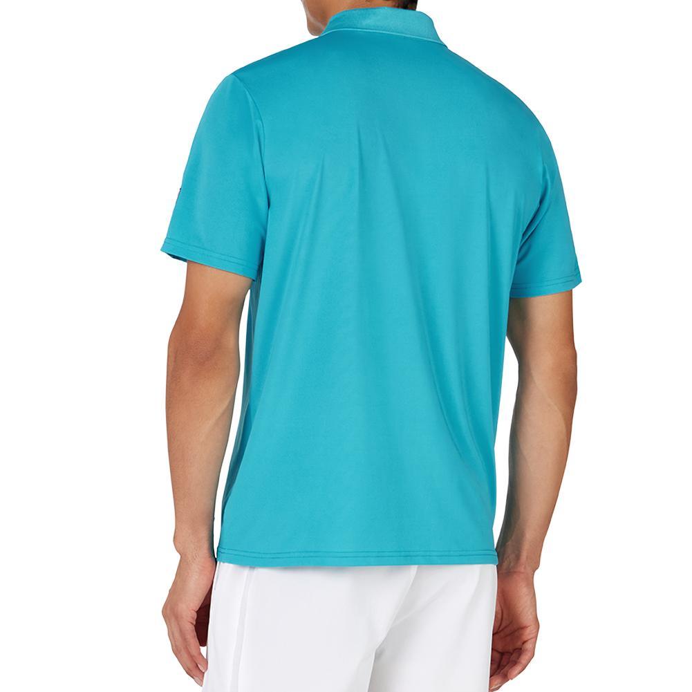 Men's Short Sleeve Tennis Polo Scuba Blue