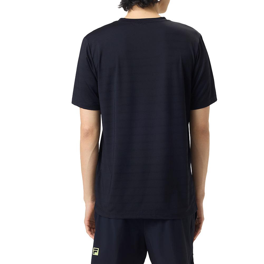 Men's Cross Court Challenger Mesh Tennis Top Black