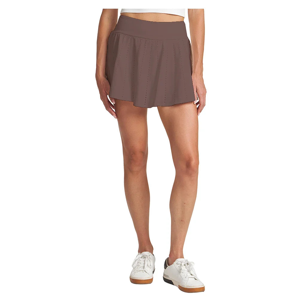 Women's Endure Perforated Tennis Skort Mocha