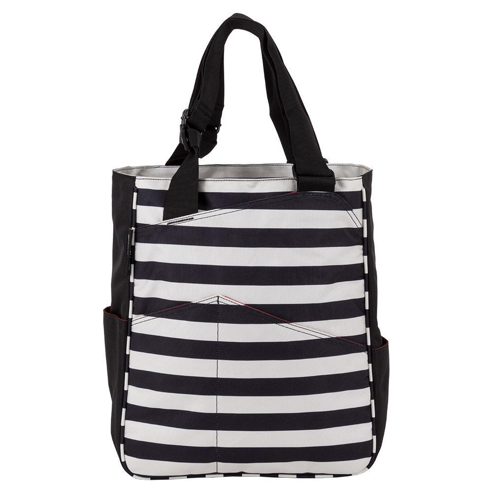 Original Tennis Tote Stripes Black and Coconut
