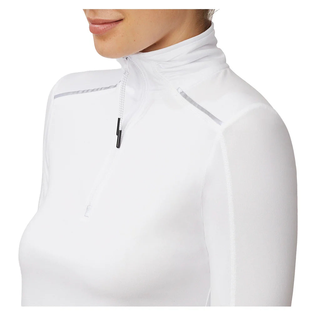 Women's 1/4 Zip Long Sleeve Pickleball Top White