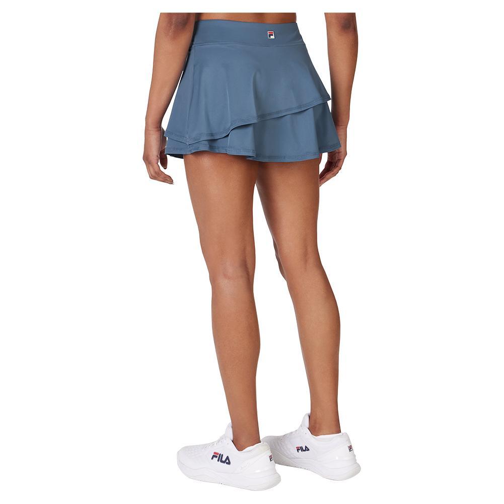 Women's Double Tier Court Tennis Skort Elemental Blue