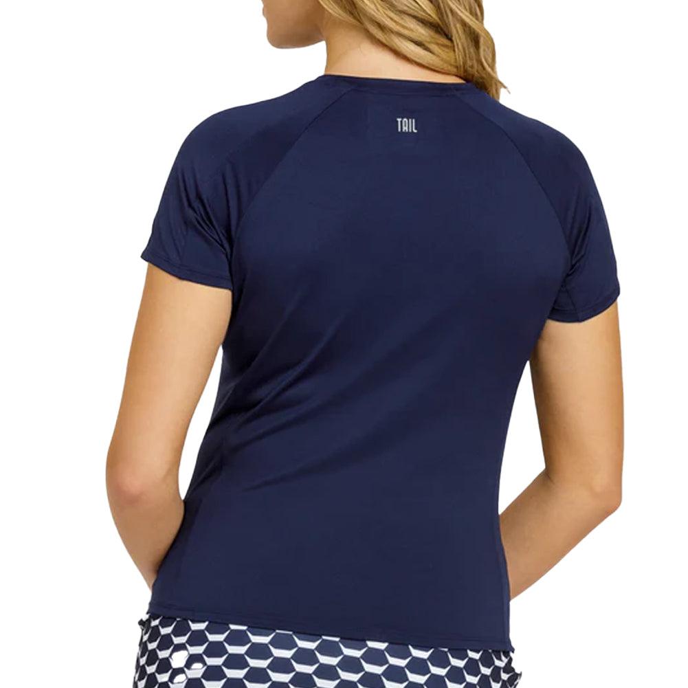 Women's Tella Short Sleeve Tennis Top Navy Blue