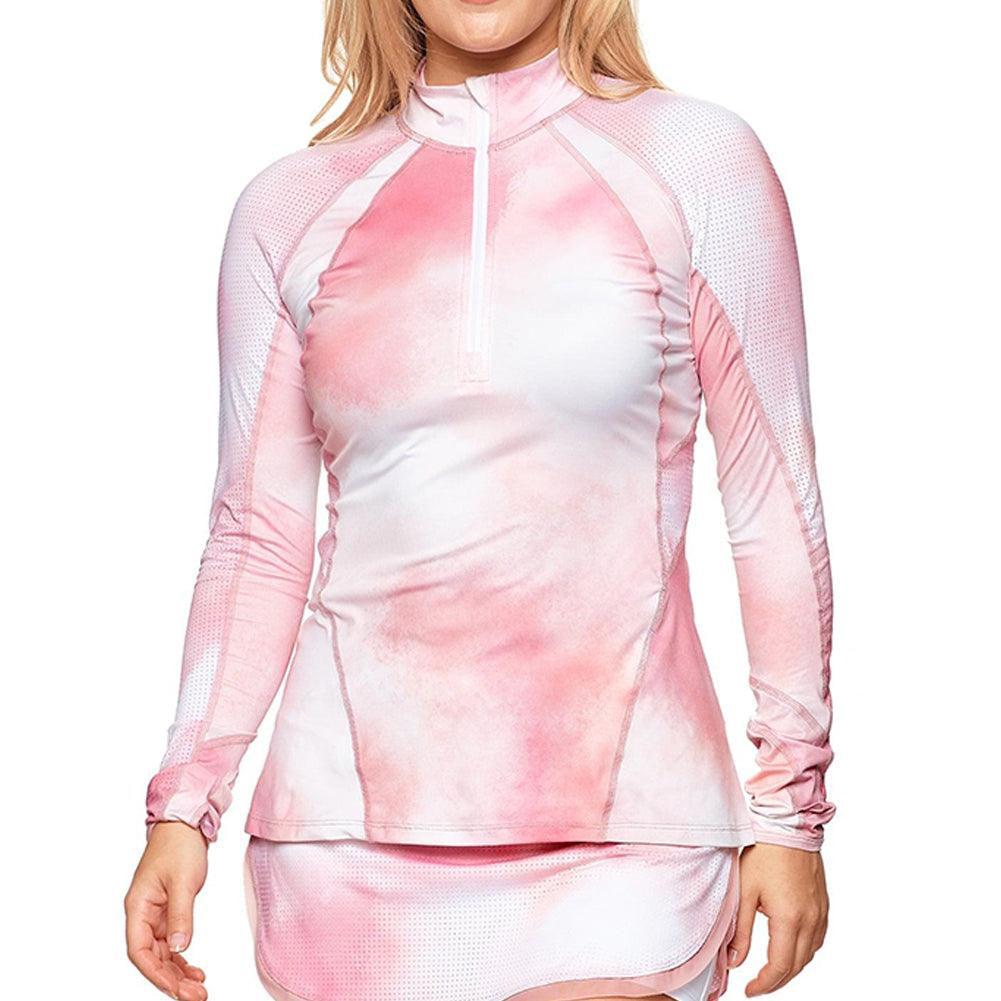 Women's Grace 1/2 Zip Long Sleeve Tennis Top Romance Print