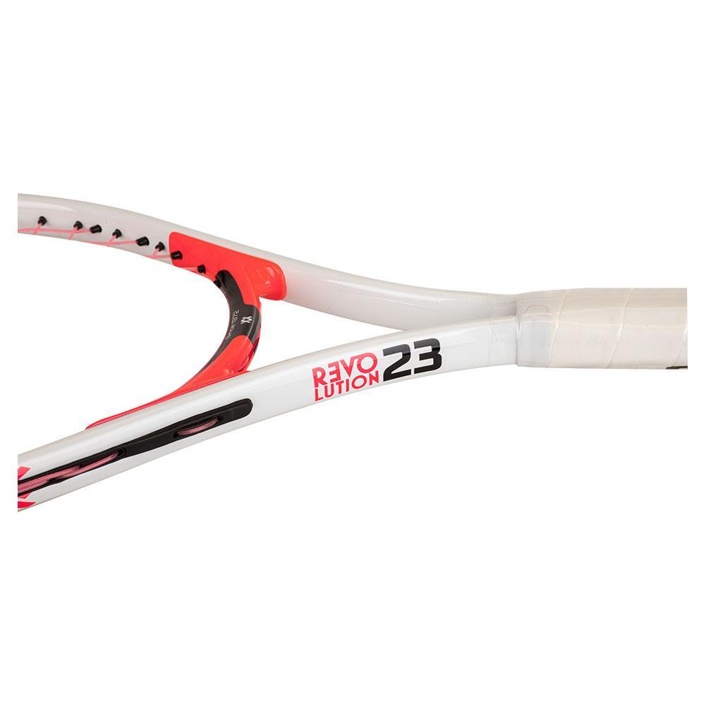 Juniors' Revolution 23 Prestrung Tennis Racquet White and Hot Pink