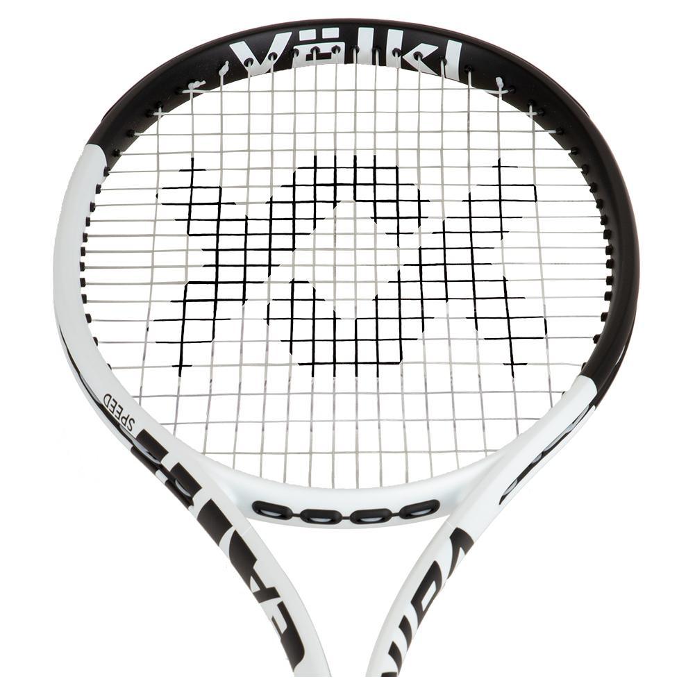 Team Speed Prestrung White and Black Tennis Racquet