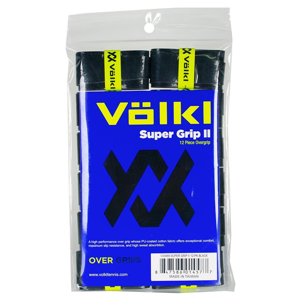 Super Grip II Tennis Overgrip 12 Pack Black