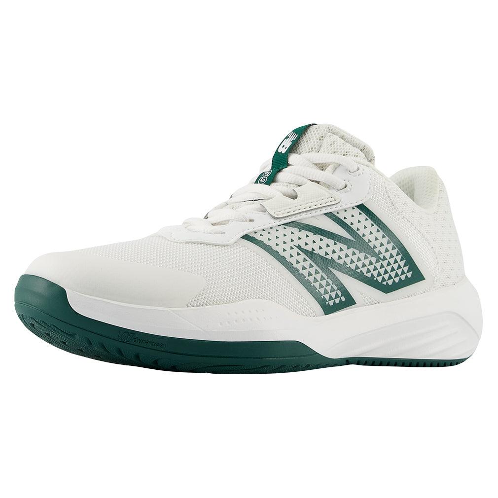 Women's 696v6 B Width Tennis Shoes White and Marsh Green
