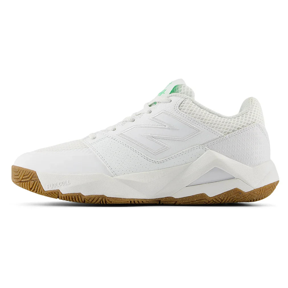 Women's FuelCell Delray D Width Tennis Shoes White and Green Apple