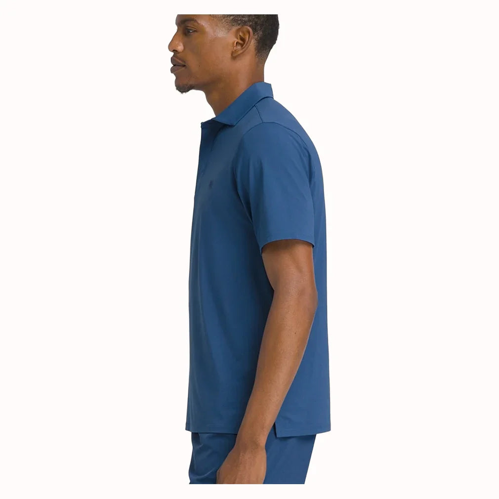 Men's League Tennis Polo Court Blue