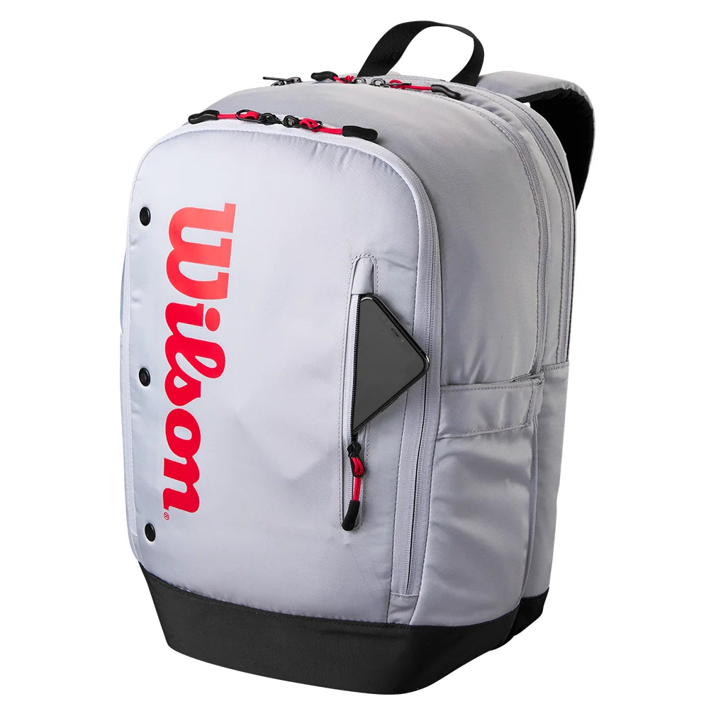 Pickleball Backpack Gray and Red