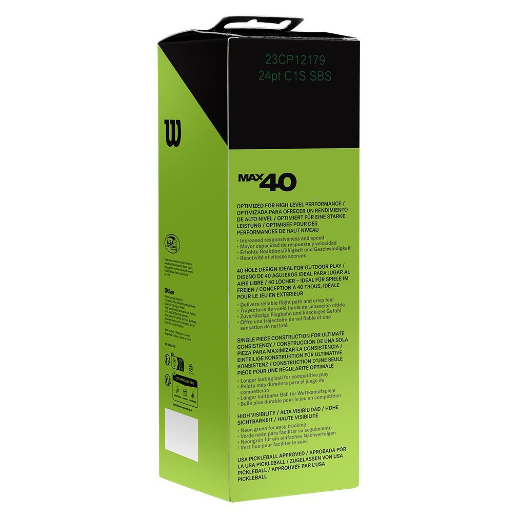 Max 40 Outdoor Pickleball 3 Pack Green