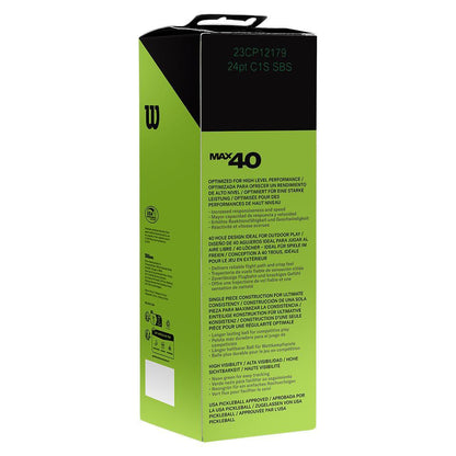 Max 40 Outdoor Pickleball 3 Pack Green