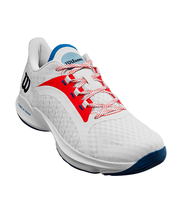 Wilson Hurakn Pro White/Wilson Red/D V Blue 2024 Padel Shoes Zapatillas Wilson