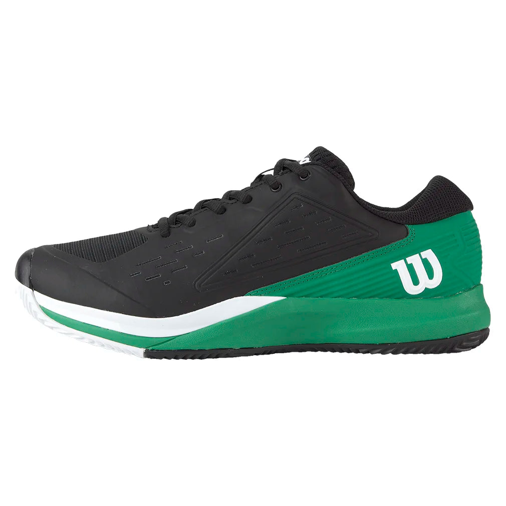 Men's Rush Pro Ace Clay Tennis Shoes Black and Bosphorus