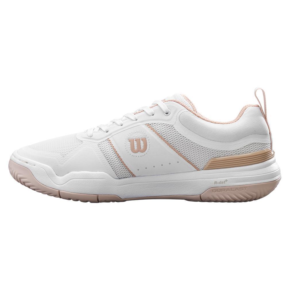 Women's Pickle Pro Pickleball Shoes White and Cameo Rose