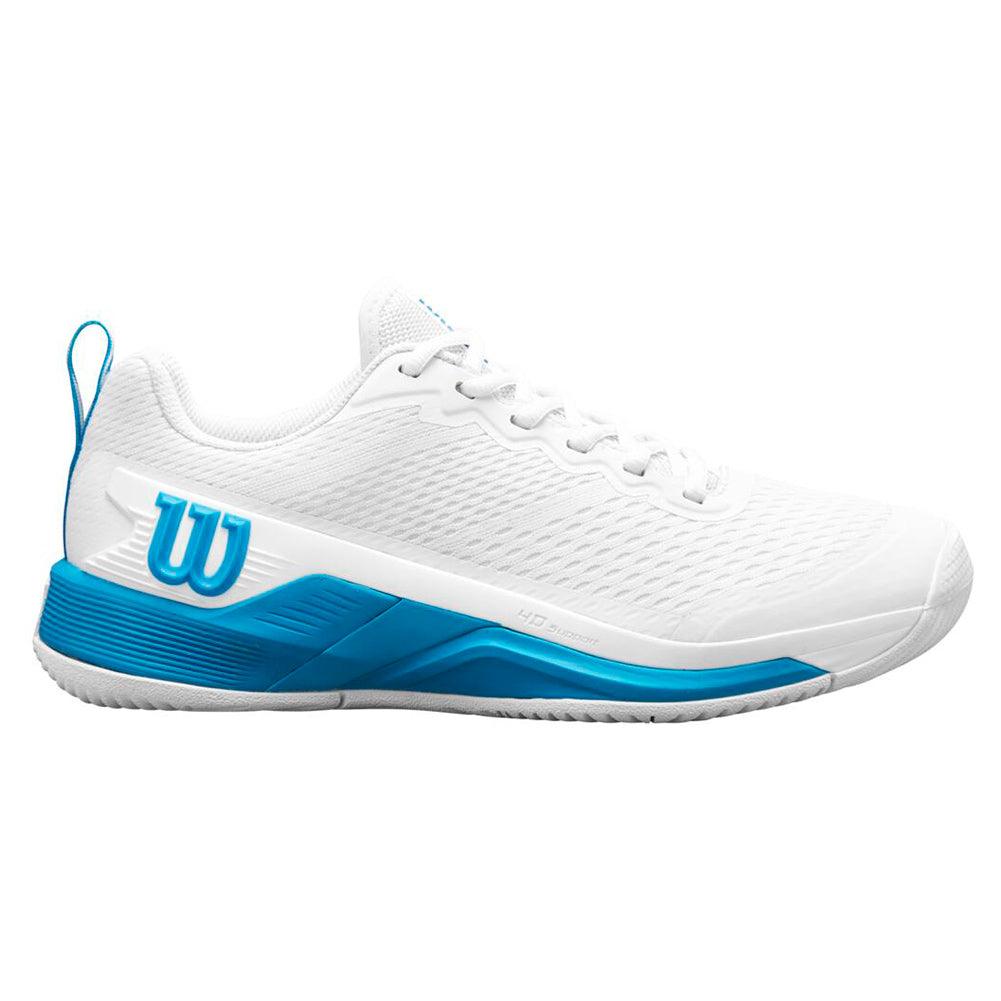 Men's Rush Pro 4.5 Oz Tennis Shoes White and Atomic Blue