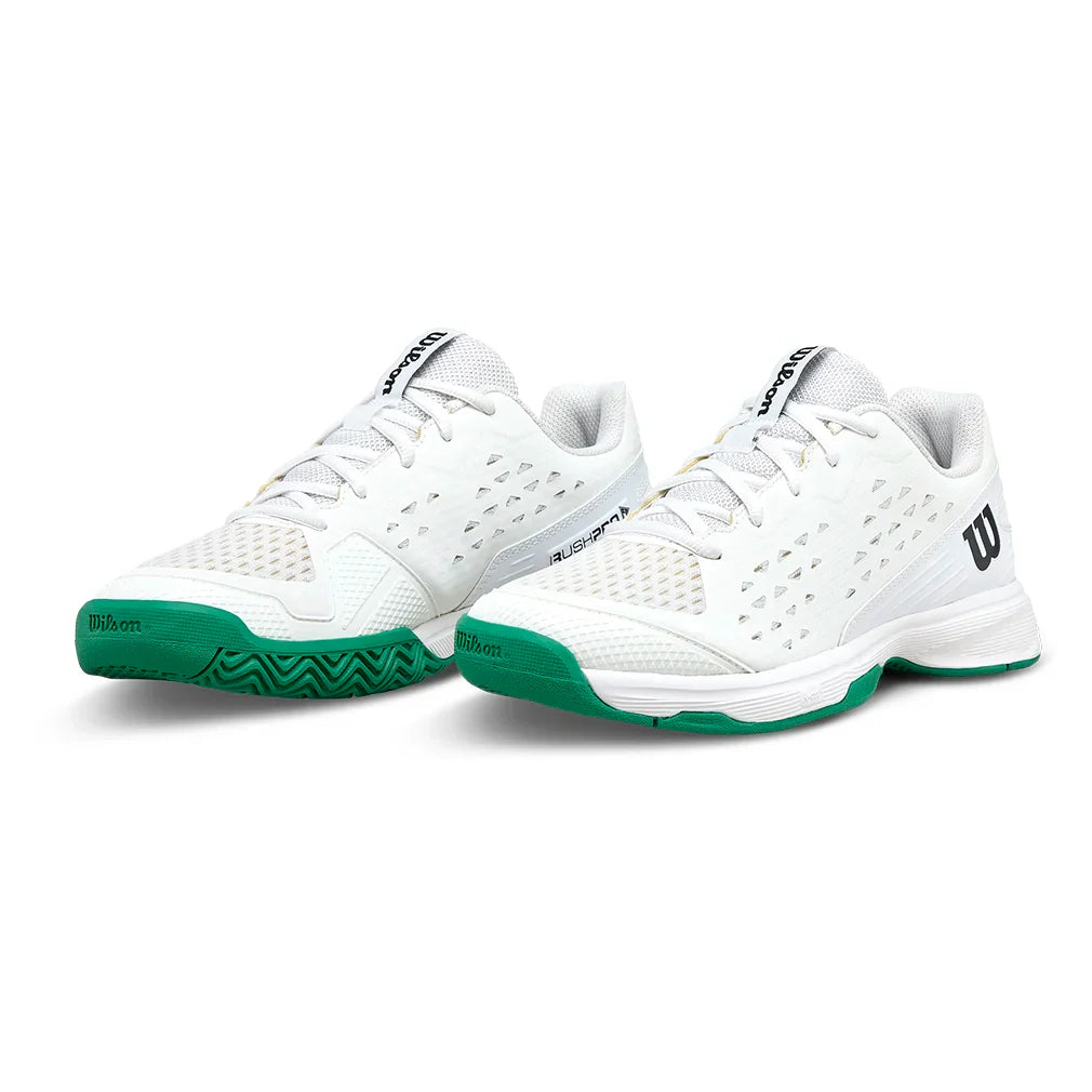 Junior's Rush Pro Tennis Shoes White and Bosphorus
