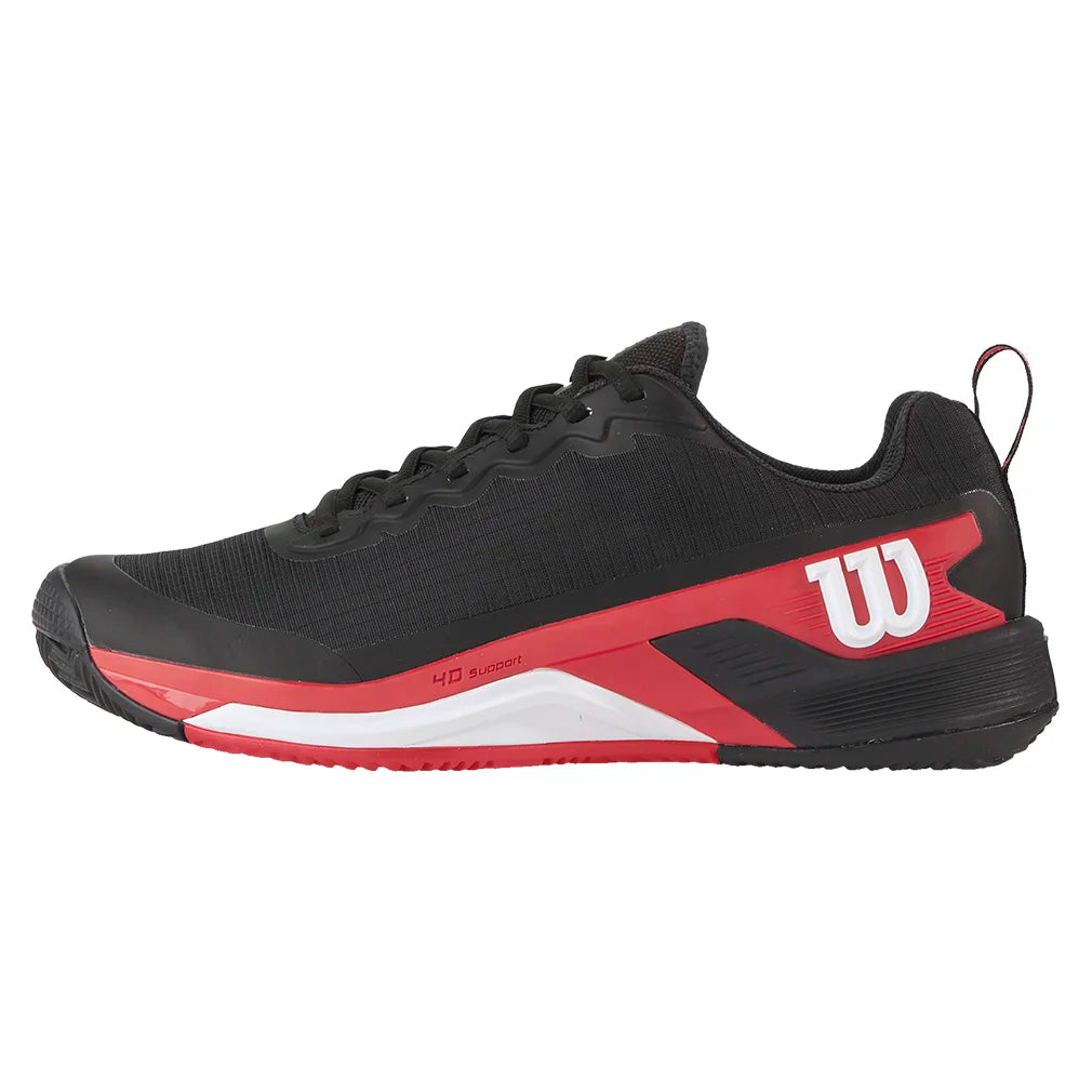 Men's Rush Pro 4.5 Clay Tennis Shoes Black and Infrared