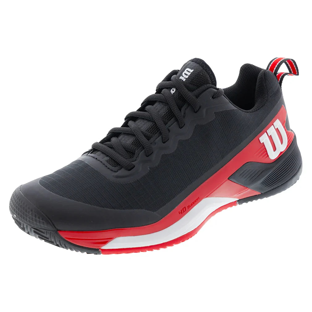 Men's Rush Pro 4.5 Clay Tennis Shoes Black and Infrared