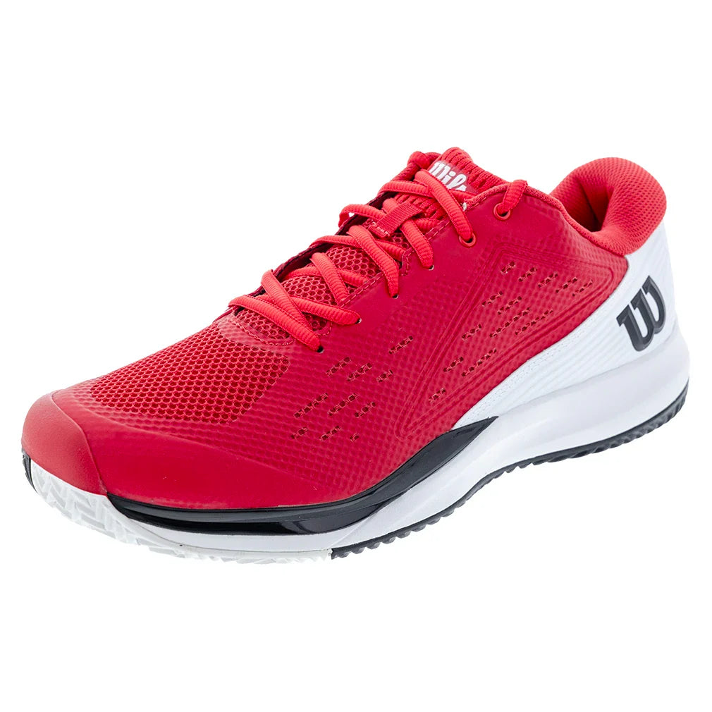 Men's Rush Pro Ace Tennis Shoes Infrared and White