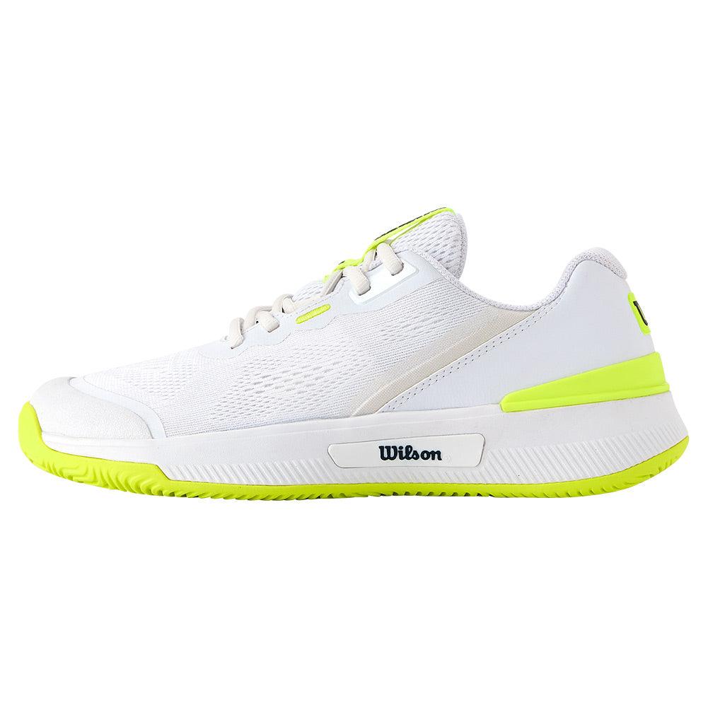 Women's Intrigue Pro Oz Tennis Shoes White and Safety Yellow