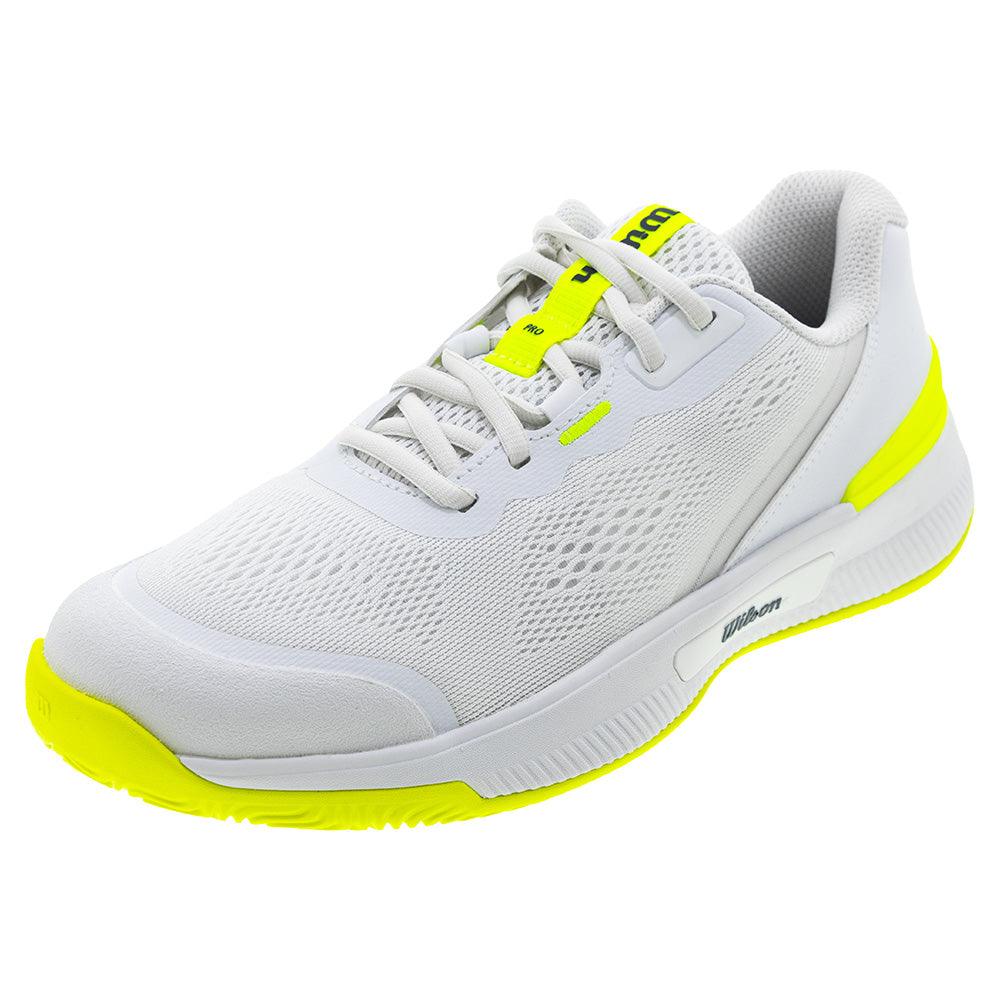 Women's Intrigue Pro Oz Tennis Shoes White and Safety Yellow