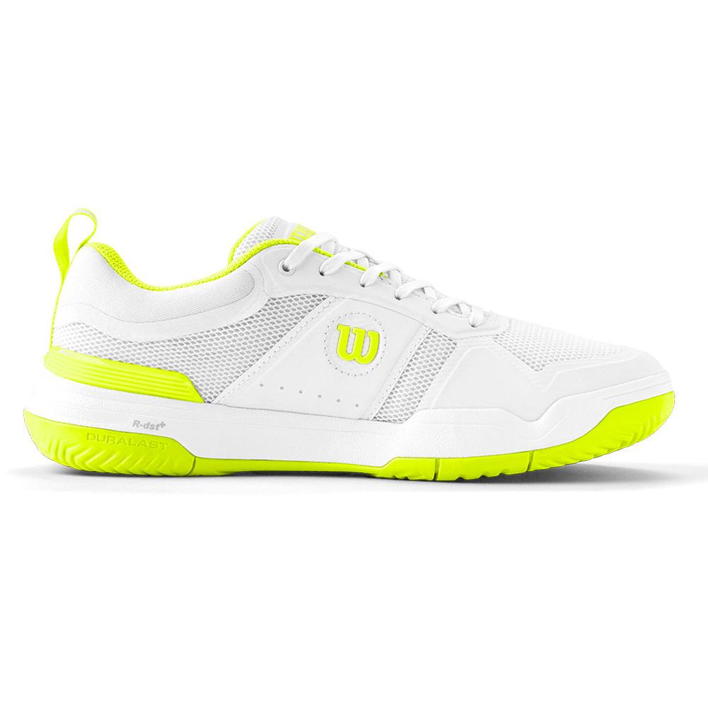 Women's Pickle Pro Pickleball Shoes White and Safety Yellow