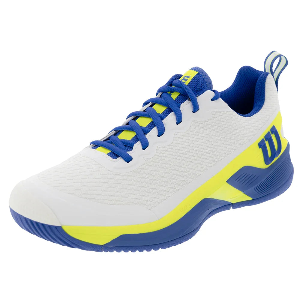 Men's Rush Pro 4.5 Tennis Shoes White and Amparo Blue