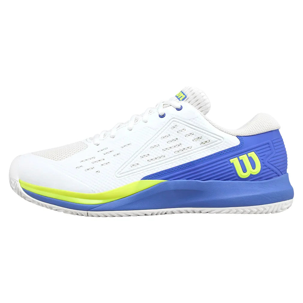 Men's Rush Pro Ace Tennis Shoes White and Amparo Blue