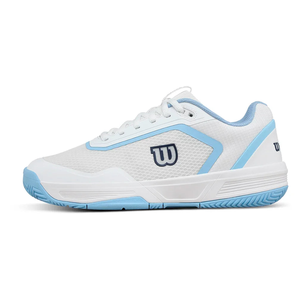 Women's CourtGlide Tennis Shoes White and Airy Blue