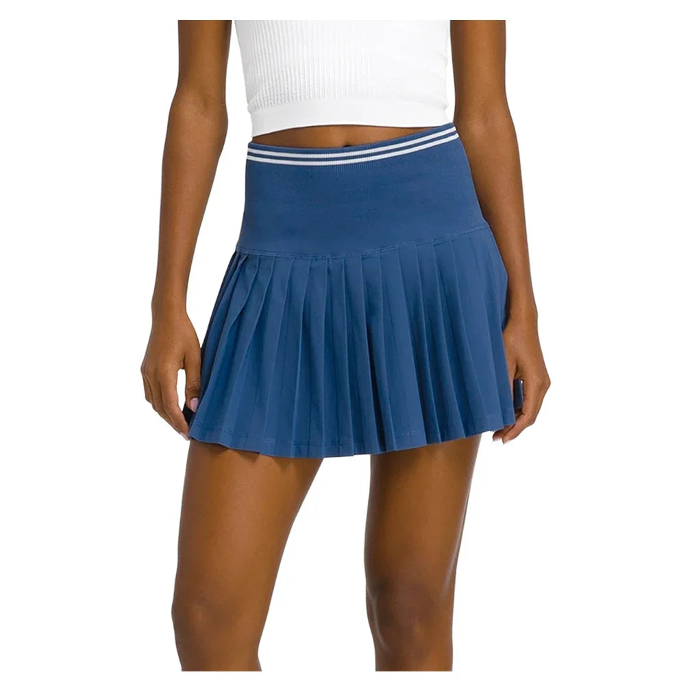 Women's Midtown Tennis Skort Court Blue and Bright White