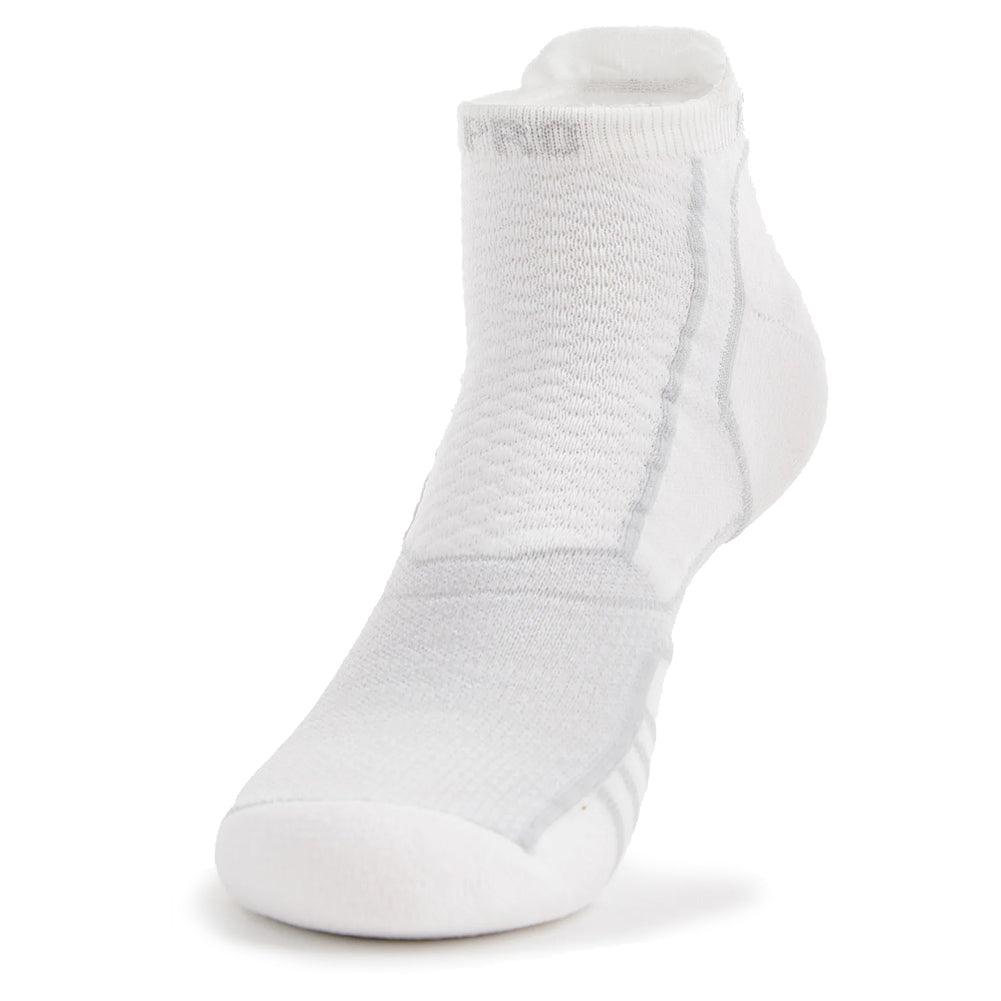 Experia Ultra Light Cushion No Show Tab Tennis Socks White