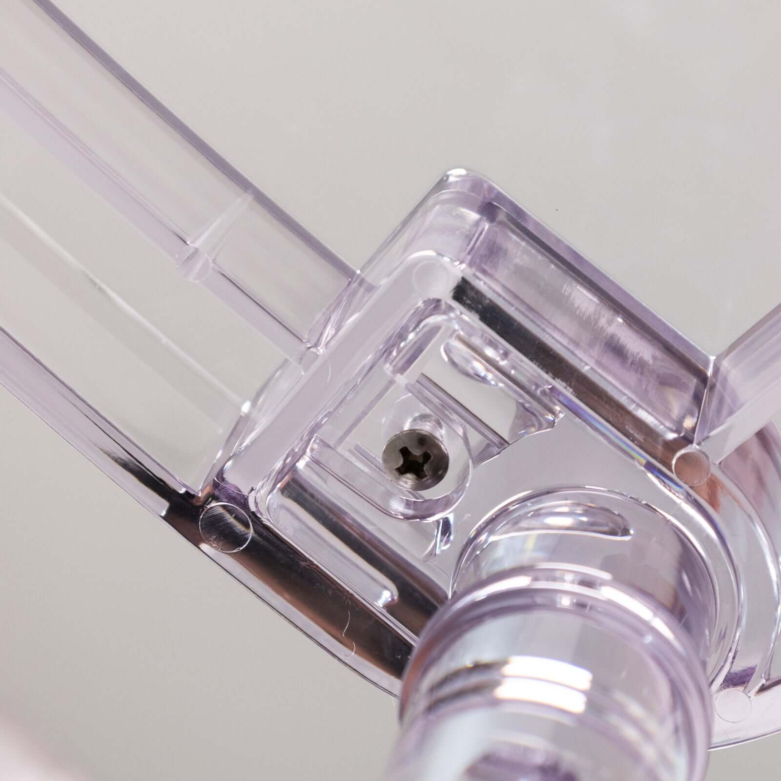 Acrylic Stackable Ghost Chair in Phoenix Chiavari style Transparent Resin with Oval Back Clear - Sleek Armless Design for Weddings & Gatherings - Bell Racket Store