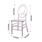 Acrylic Stackable Ghost Chair in Phoenix Chiavari style Transparent Resin with Oval Back Clear - Sleek Armless Design for Weddings & Gatherings - Bell Racket Store