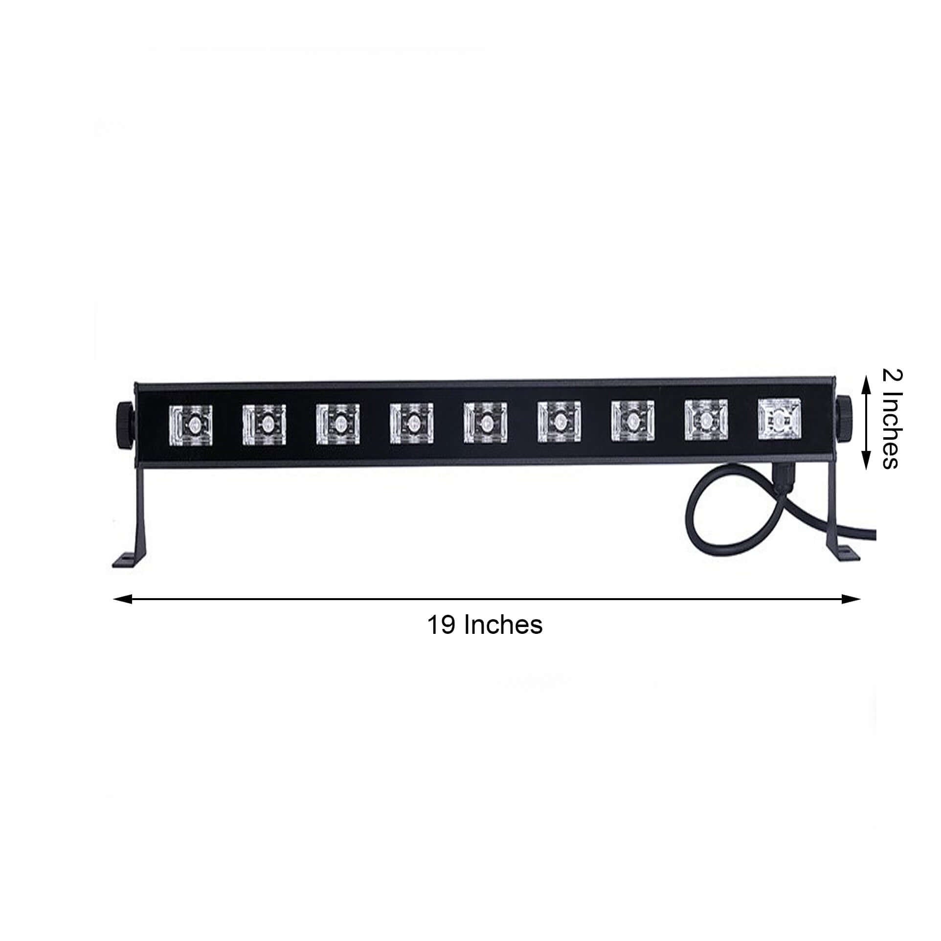 27W 9 LED White UV Stage Floor Wall Light Bar, Outdoor Indoor Uplight