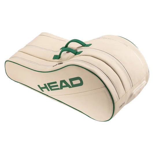 Arthur Ashe Tennis Racquet Bag L Off White and Green - Bell Racket Store