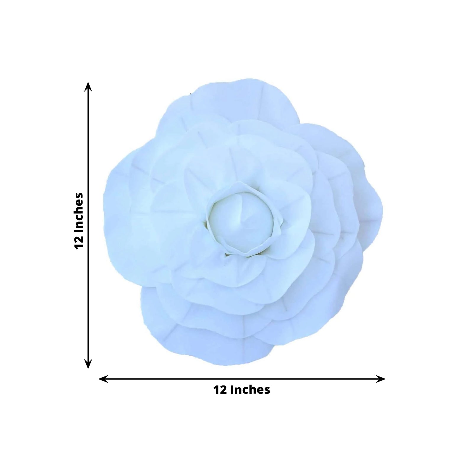 4 Pack 12" Large White Real Touch Artificial Foam DIY Craft Roses
