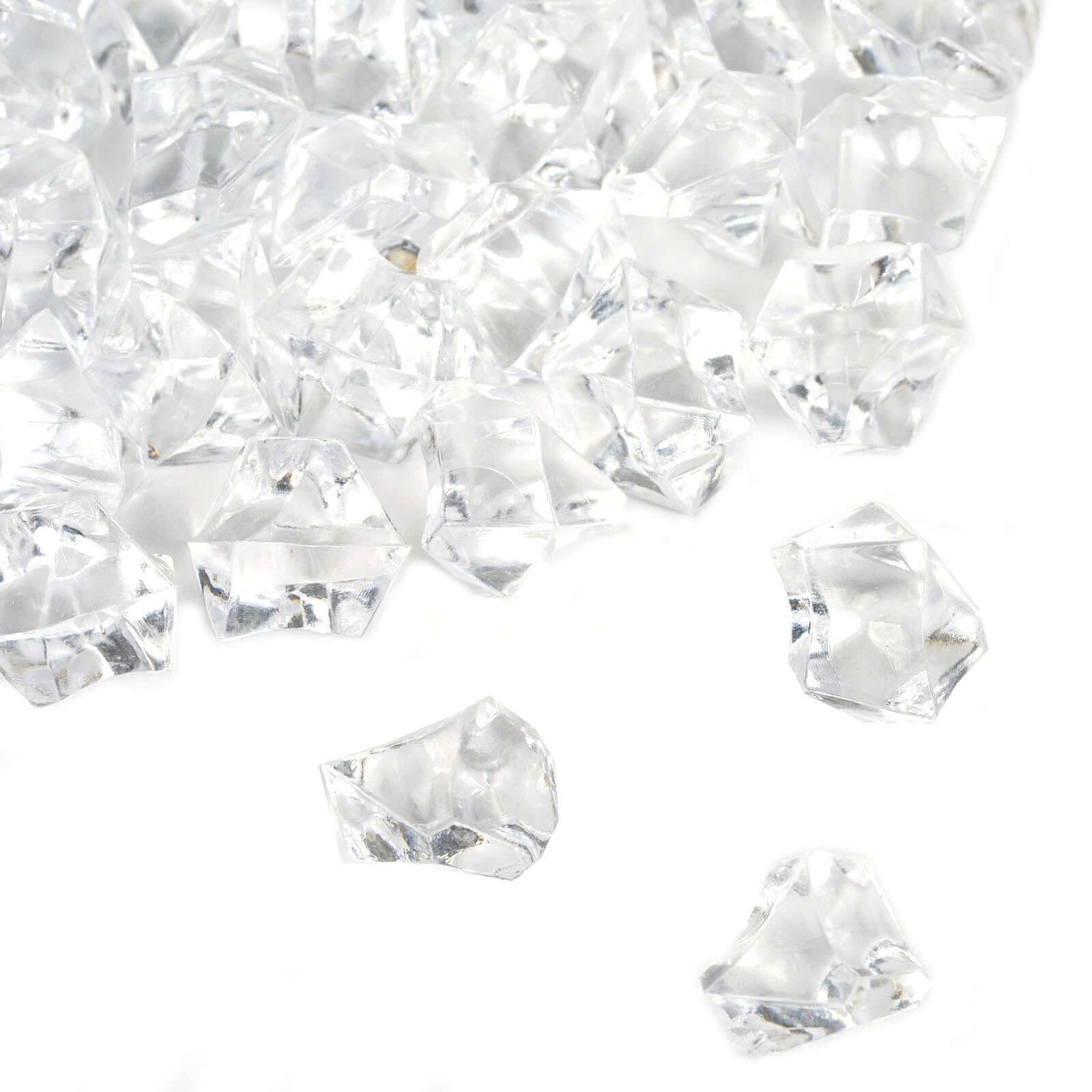 400 Pcs Acrylic Ice Bead Vase Fillers Mini Clear - Chic DIY Craft Crystals for Wedding Centerpieces & Table Styling