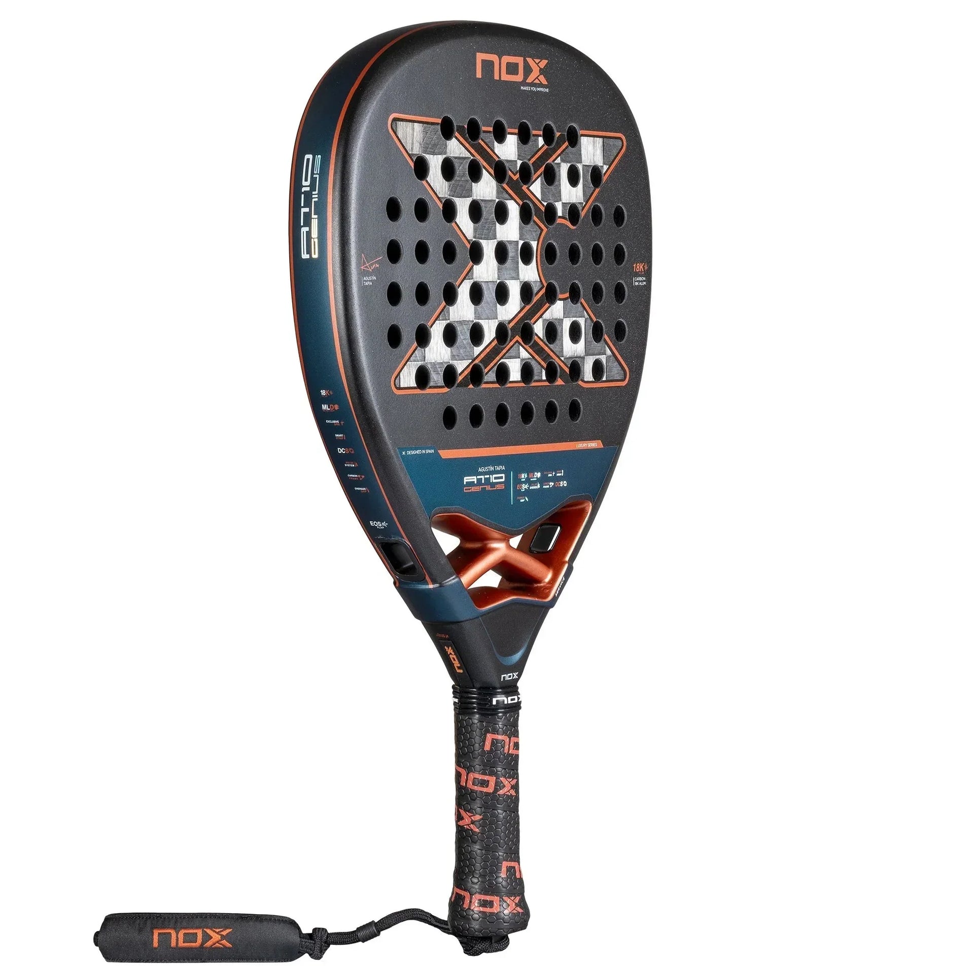 AT10 Luxury GENIUS GENIUS ATTACK 18K Alum 2025 by Agustin Tapia Padel Racket Nox