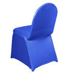 Spandex Chair Cover for Banquet Chairs Royal Blue - Stretch 160GSM Fabric with Slip-On Slipcover